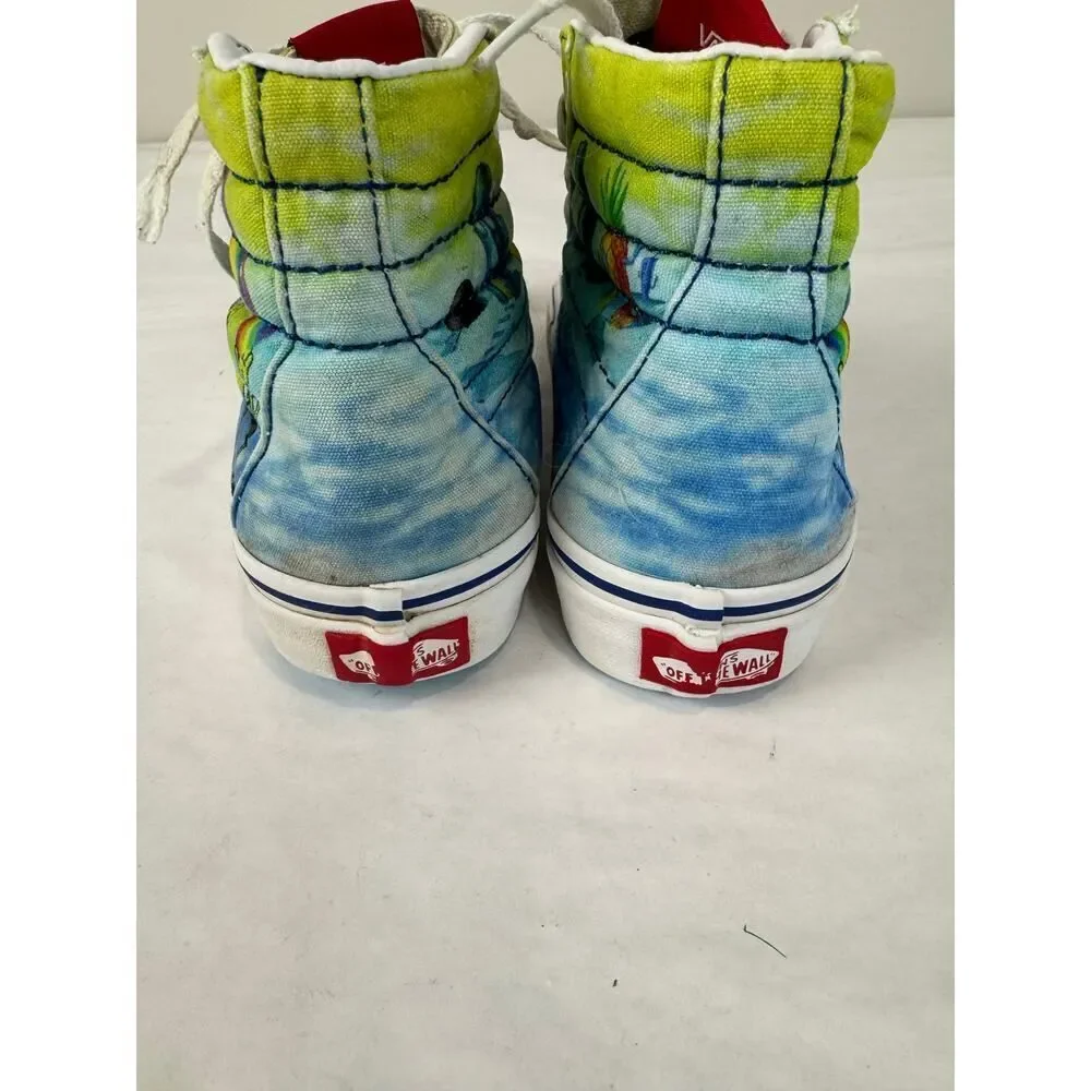 Spongebob SquarePants Sk8 Hi Vans Sneakers Hi-tops Skateboard Kids Size 3.5 Men